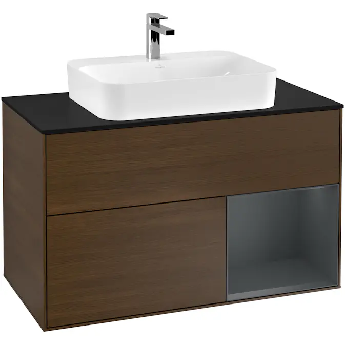 Tvättställsskåp Villeroy & Boch Finion med 2 Lådor Hylla och Bänkskiva för Ytmonterat Tvättställ