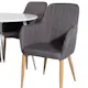Spisegruppe Venture Home Plake med 4 Corina Stoler Polyester Rundt