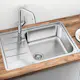 Kjøkkenvask Blanco Lemis Compact XL 6 S-IF i Rustfritt Stål Vendbar Vask med Avrenningsområde