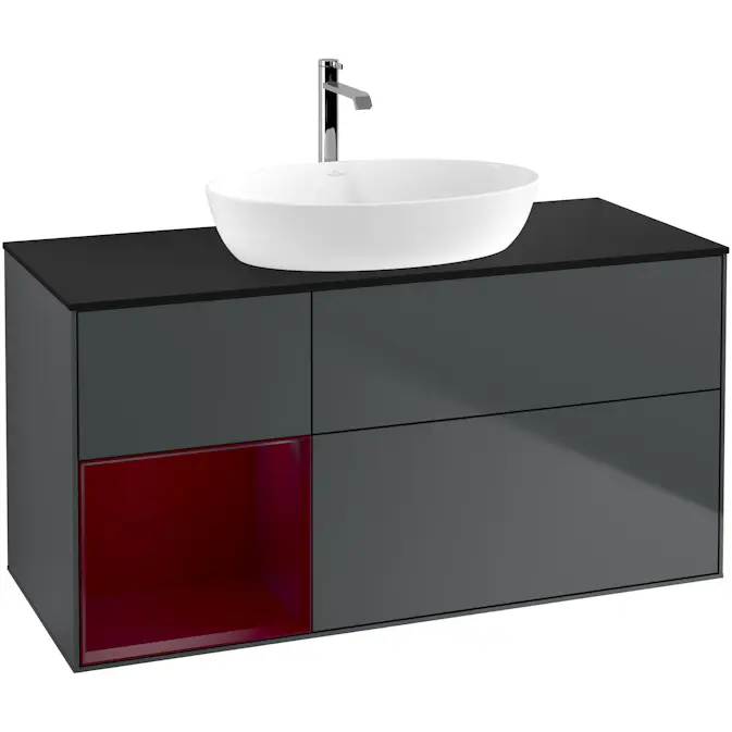 Tvättställsskåp Villeroy & Boch Finion med 3 Lådor Hylla och Bänkskiva för Fristående Tvättställ från Artis & Collaro