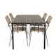 Spisegruppe Venture Home Bront 150 med 4 Leon Lenestoler
