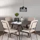 Spisegruppe Venture Home Kaseidon Ø100 cm med 4 stk Seda Stoler