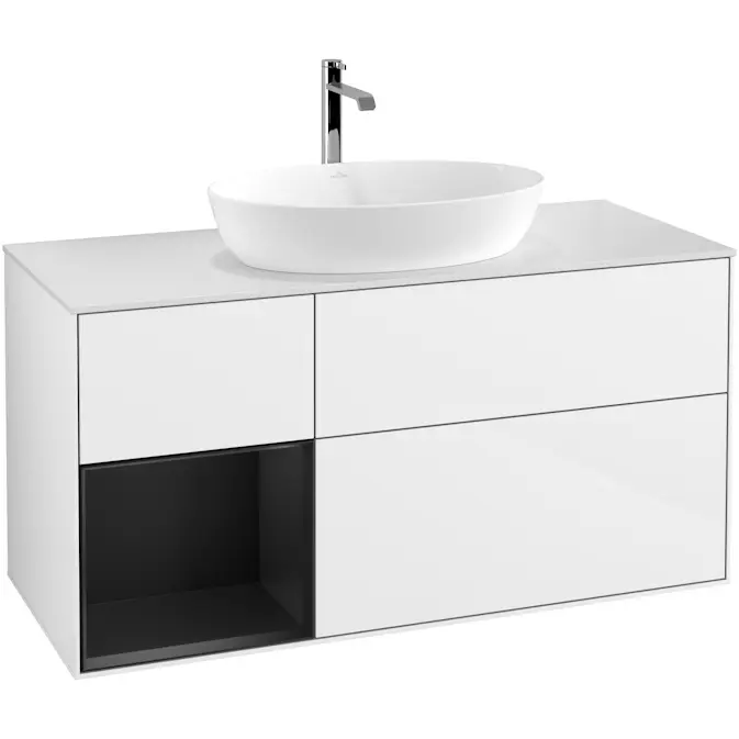 Tvättställsskåp Villeroy & Boch Finion med 3 Lådor Hylla och Bänkskiva för Fristående Tvättställ från Artis & Collaro