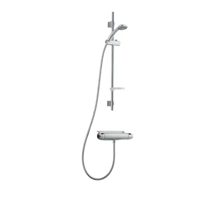 Duschset FM Mattsson 9000E Utlopp Nedåt Krom
