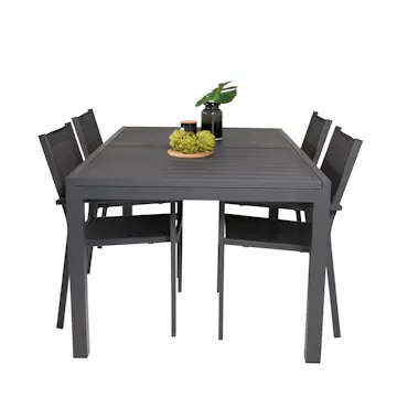 Spisegruppe Venture Home Madrid 160/240 med 4 Copacabana Spisestoler