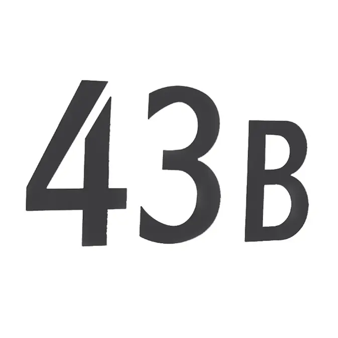 Postkassenummer Beslagsboden Svart Rustfritt Stål