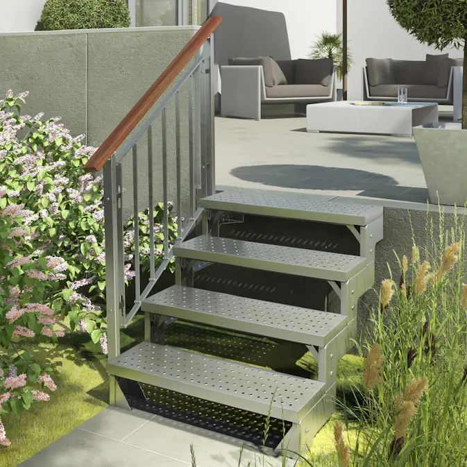 Hagetrapp Dolle Gardentop med Rekkverk