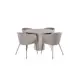 Spisegruppe Venture Home Bianca Rund med 4 Bergen Stoler Polyester