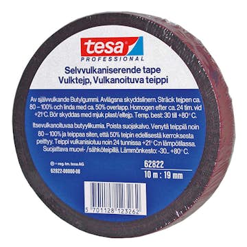 Vulkantape Tesa 19 mm x 10 m Sort