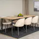 Spisegruppe Venture Home Cirebon med 6 Velvet Stoler