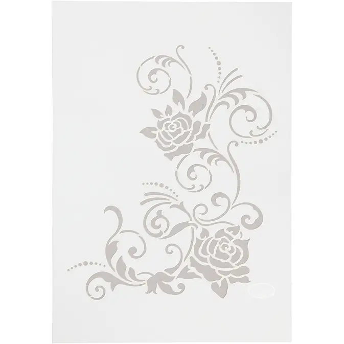 Sjablong Creativ Company Stensil Blomster A4 210x297 mm 1 stk
