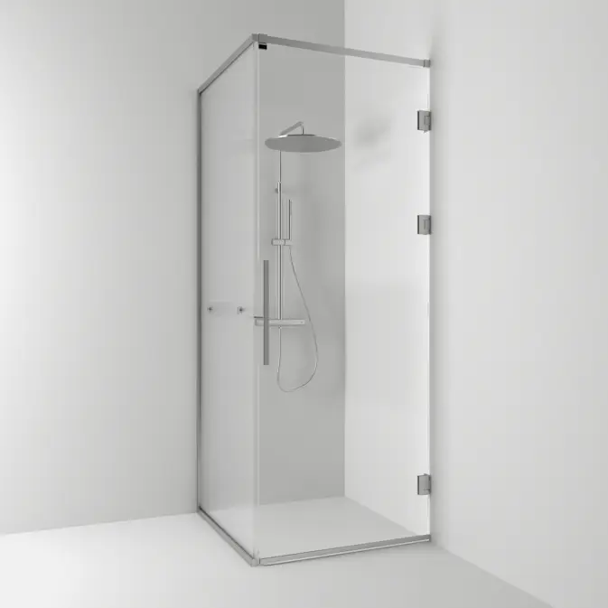 Duschhörn Svedbergs Langfoss Kombi 230 med Linjeglas och Hylla