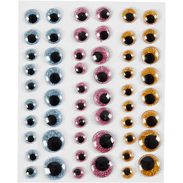 Rulleøyne Creativ Company Selvklebende Dia 8+10+12+15 mm