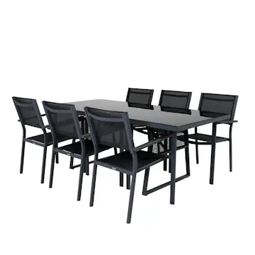 Spisegruppe Venture Home Douglas med 6 Copacabana Stablebare Spisestoler