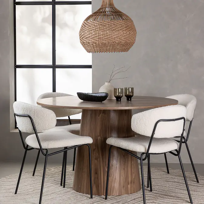 Spisegruppe Venture Home Lanzo med 4 Chico Stoler