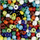 Rocaillesperler Creativ Company Ass Farger D4 mm Str 6/0 Hullstr 0,9-1,2 mm 130 g/1 Pk