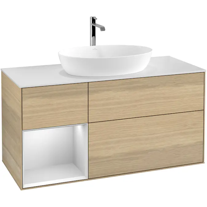 Tvättställsskåp Villeroy & Boch Finion med 3 Lådor Hylla och Bänkskiva för Fristående Tvättställ från Artis & Collaro