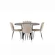 Spisegruppe furniture/fashion Stone Ø120 cm med 4 Limhamn Light Stoler