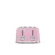 Brødrister Smeg TSF03PKEU Retro Rosa med Ekstra Brede Spor