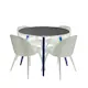 Spisegruppe Venture Home Plaza Ø100 cmmed 4st Velvet Spisestoler