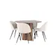 Spisegruppe Venture Home Olivia Ø110 med 4 stk Velvet Stoler