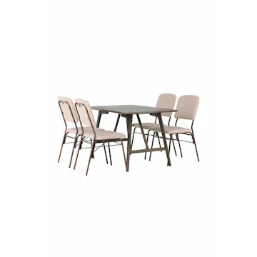 Spisegruppe Venture Home Kaseidon med 4 stk Seda Stoler