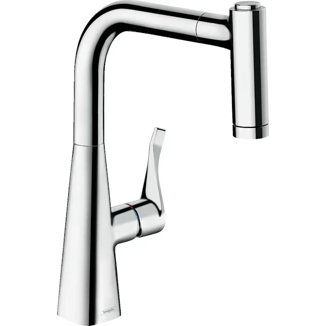 Kjøkkenbatteri Hansgrohe Metris M71 med Uttrekkbar Tut