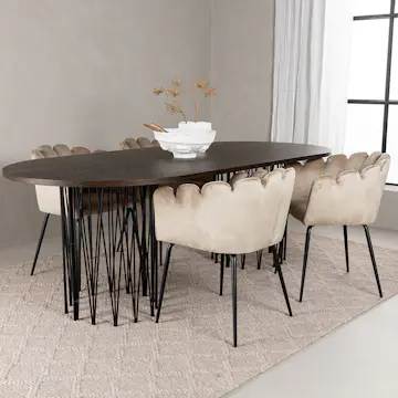 Spisegruppe furniture/fashion Stone med 4 Limhamn Stoler