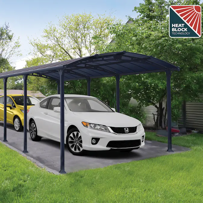 Dobbel Carport Canopia av Palram Arcadia i Metall 3,6x8,5 m