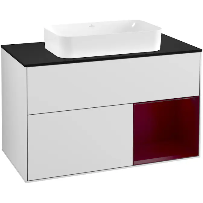 Tvättställsskåp Villeroy & Boch Finion med 2 Lådor Hylla och Bänkskiva för Fristående Tvättställ