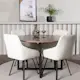 Spisegruppe Venture Home Durango Ø120 cm med 4 stk Rosie Stoler