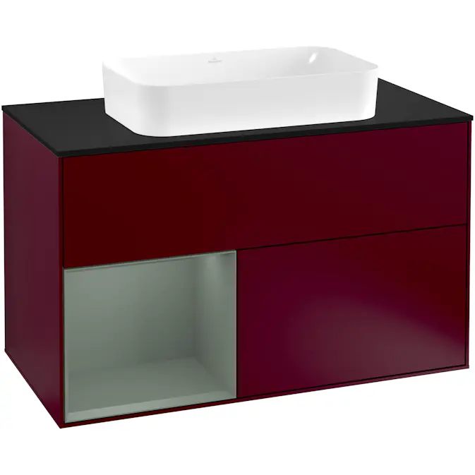 Tvättställsskåp Villeroy & Boch Finion med 2 Lådor Hylla och Bänkskiva för Fristående Tvättställ