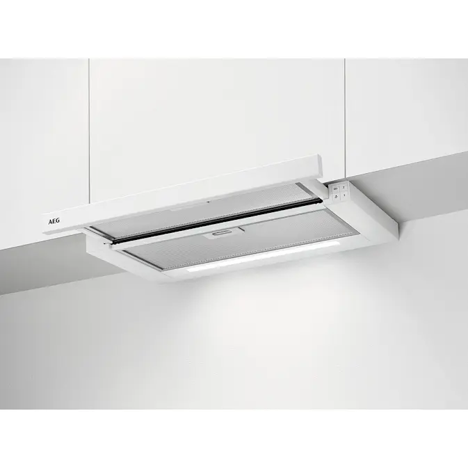 Fritthengende Kjøkkenvifte AEG DPE5650W ExtractionTech Plus Hvit