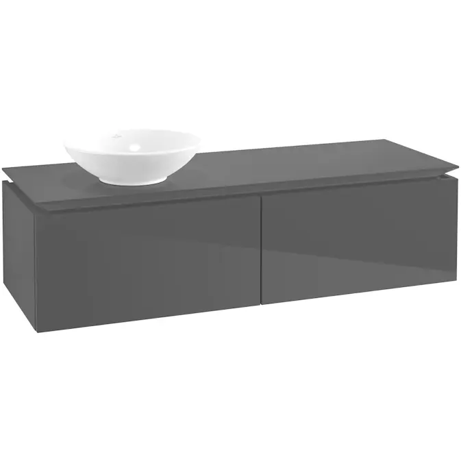Tvättställsskåp Villeroy & Boch Legato Kompakt 1400 med 2 Lådor för Ocentrerat Ytmonterat Tvättställ