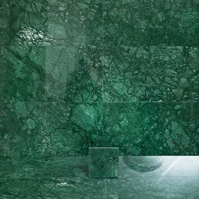 Marmor Arredo Verde Guatemala Grønn Polert 15x15 cm