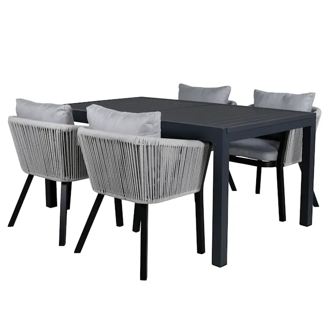 Spisegruppe Venture Home Marbella med 4 Veny Stoler