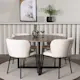 Spisegruppe Venture Home Durango Ø120 cm med 4 stk Edina Stoler