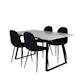 Spisegruppe Venture Home Estelle 140 med 4 Pobbie Stoler Polyester