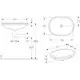 Tvättställ Geberit Variform 550 mm för underlimning Elliptiskt