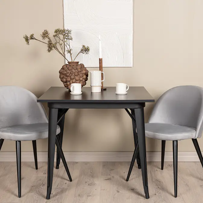 Spisegruppe Venture Home Tempe med 2 Velvet Stoler