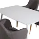 Spisegruppe Venture Home Pobbie med 4 Corina Stoler