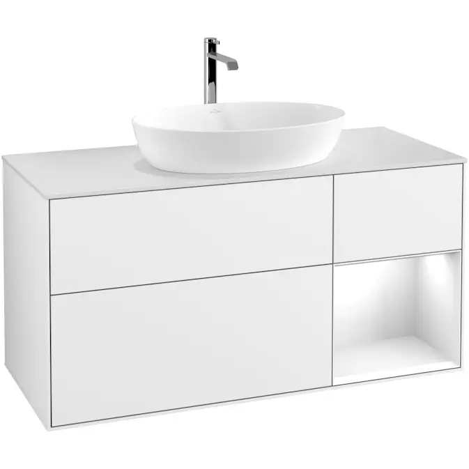 Tvättställsskåp Villeroy & Boch Finion med 3 Lådor Hylla och Bänkskiva för Fristående Tvättställ från Artis & Collaro