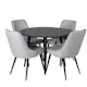 Spisegruppe Venture Home Plaza med 4stk Velvet Deluxe Stoler