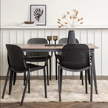 Spisegruppe Venture Home Tempe med 4 Baltimore Stoler