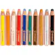 Fargeblyanter Creativ Company Woody 3-i-1 Ass Farger 10 stk/1 Pk