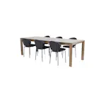 Spisegruppe Venture Home Shy med 6 Valor Spisestoler