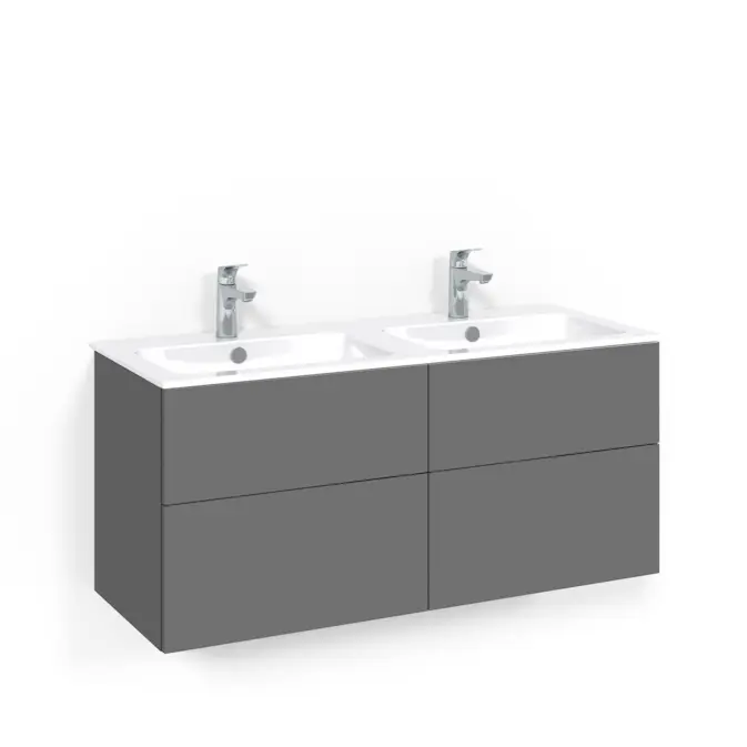 Tvättställsskåp Macro Design Crown Plain med Dubbelt Tvättställ