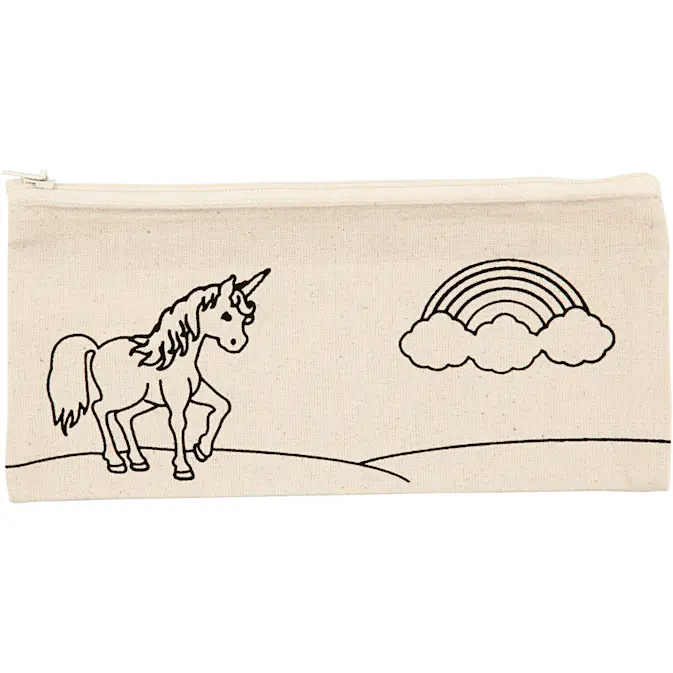 Pennal Creativ Company Enhjørning Str 21x9 cm Lys natur 245 g 1 stk