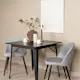 Spisegruppe Venture Home Tempe med 2 Velvet Stoler