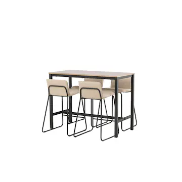 Spisegruppe Venture Home Camden med 4 Bisbee Stoler